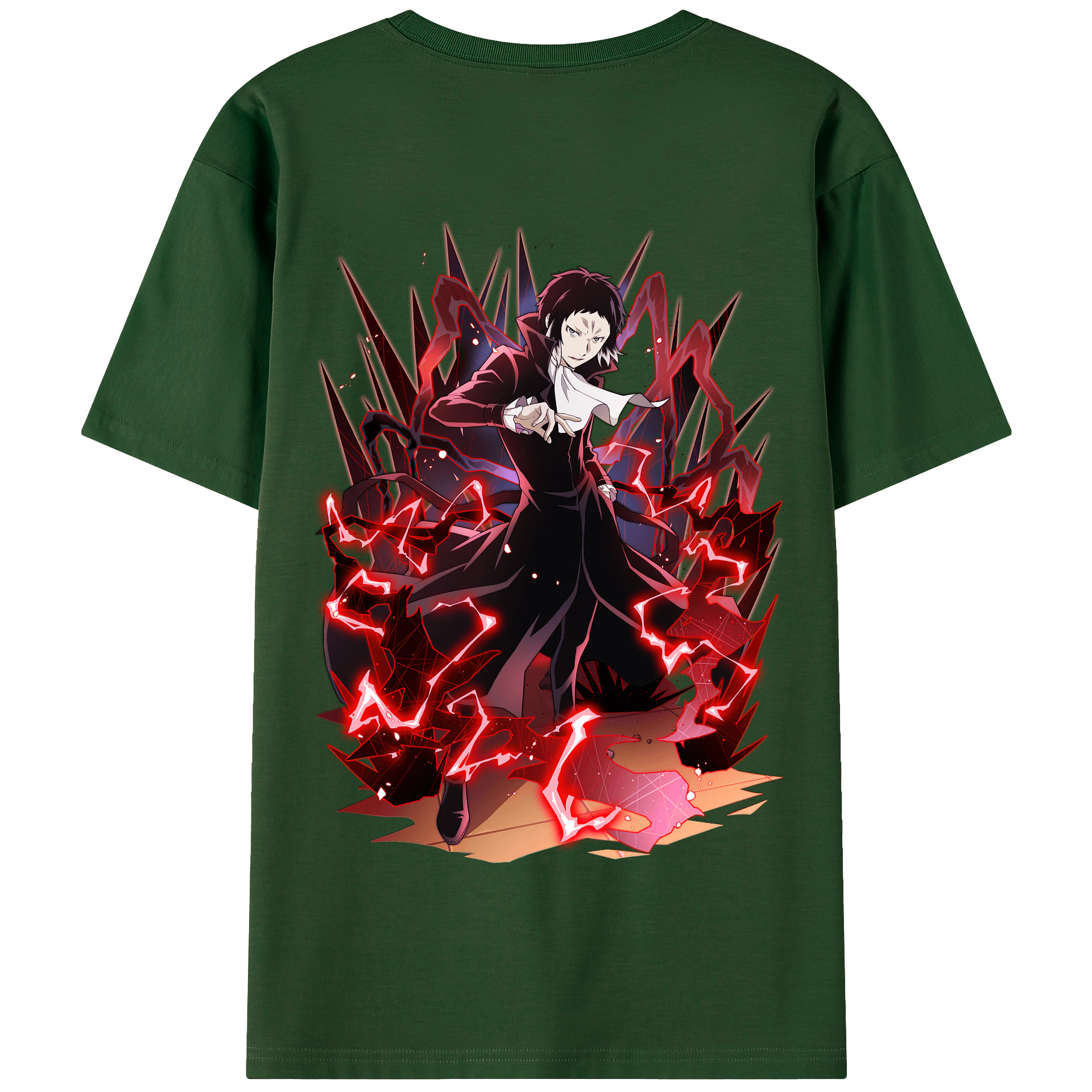 （画像用） 文豪ストレイドッグス Bungo Stray Dogs 綿100％半袖Tシャツ（背面プリント）